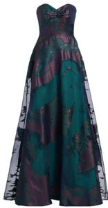 Rene Ruiz collection - strapless burnout fil coupe ball gown